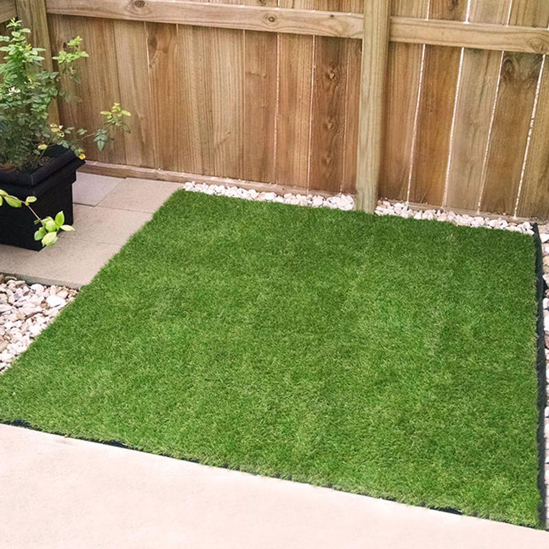 Realistic Interlocking Artificial Grass Deck Tiles for Garden