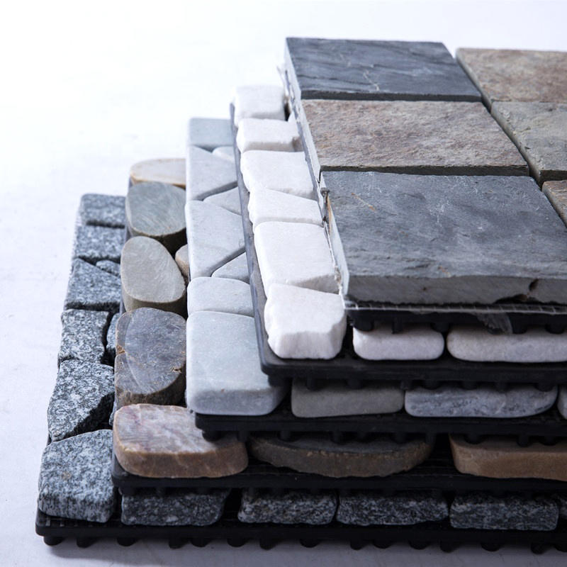 Outdoor Waterproof Interlocking Natural Stone Deck Tiles