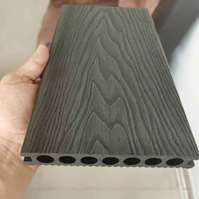 Durable 3D Embossing Hollow Outdoor WPC Composite Decking