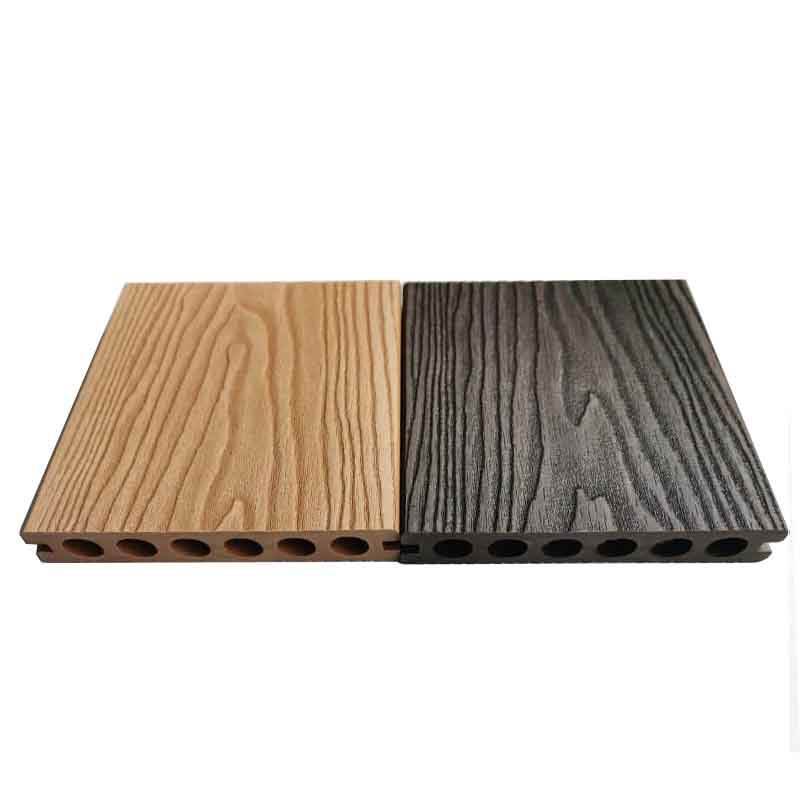 Durable 3D Embossing Hollow Outdoor WPC Composite Decking