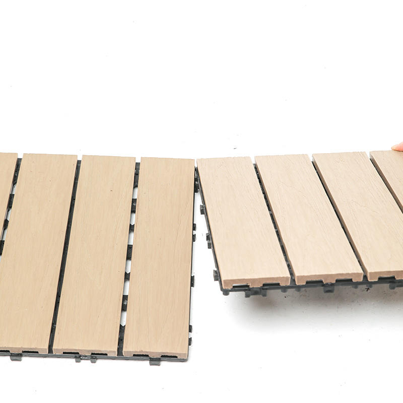 Durable WPC Composite Interlocking Deck Tile Outdoor Wood Plastic Tiles