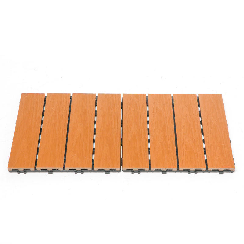 Anticorrosion Eco WPC Polishing Interlocking Composite Deck Tiles